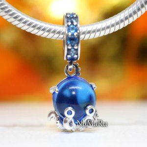 PANDORA Murano Glass Cute Octopus Dangle Charm 791694C01